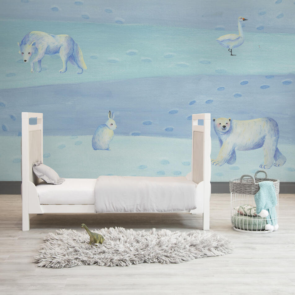 Tundra Wallpaper Mockup (Gouache, Digital)